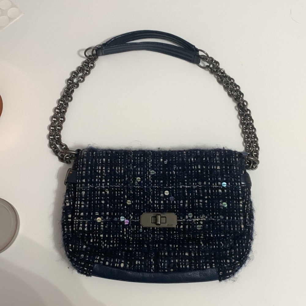 Coach Chelsea blue tweed Arm AND Shoulder bag. Excellent condition!